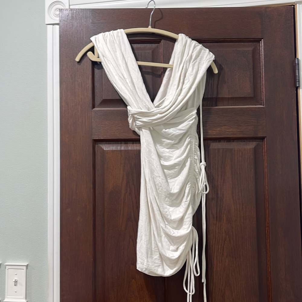 White mini dress